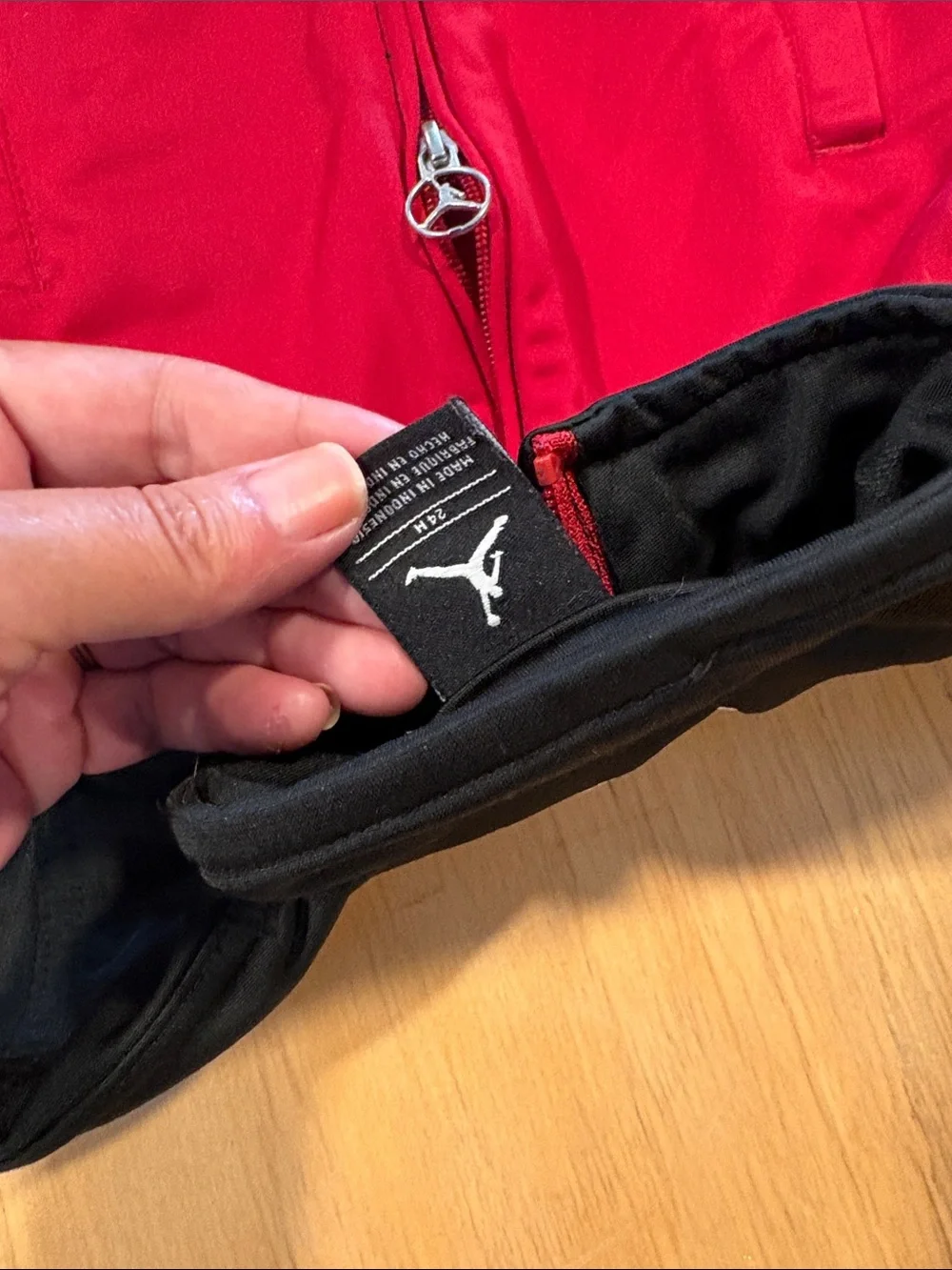 Jordan ~ Children Boys Red Black & White Zip-Front Jacket